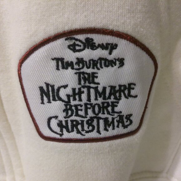 Disney The Nightmare Before Christmas Hoodie Womens Large Sweatshirt Patch Zip - Picture 2 of 9